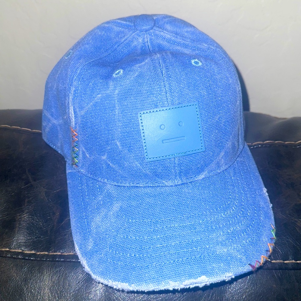 Brand New Distressed Acne Studios Hat with colorful stitching